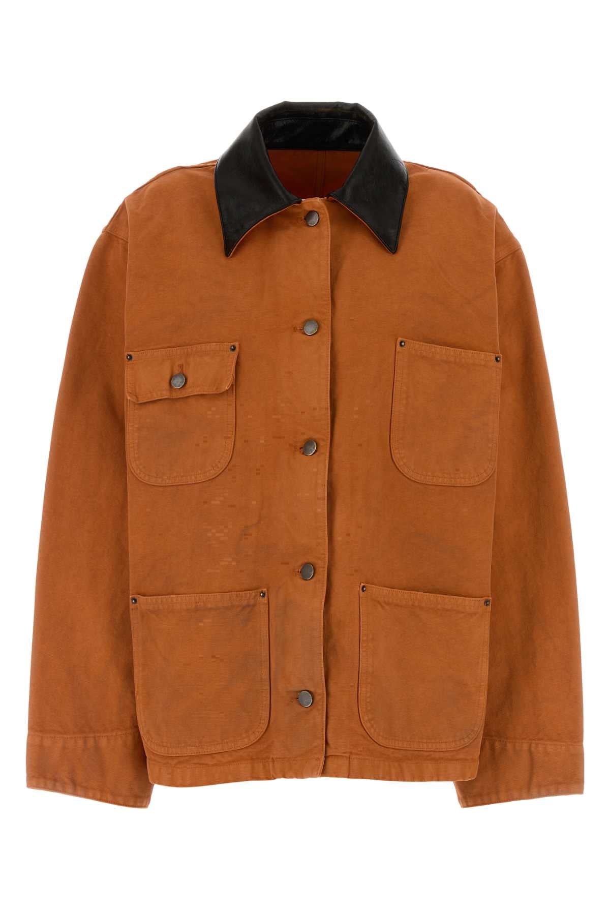 Prada Women Orange Denim Jacket PRADA
