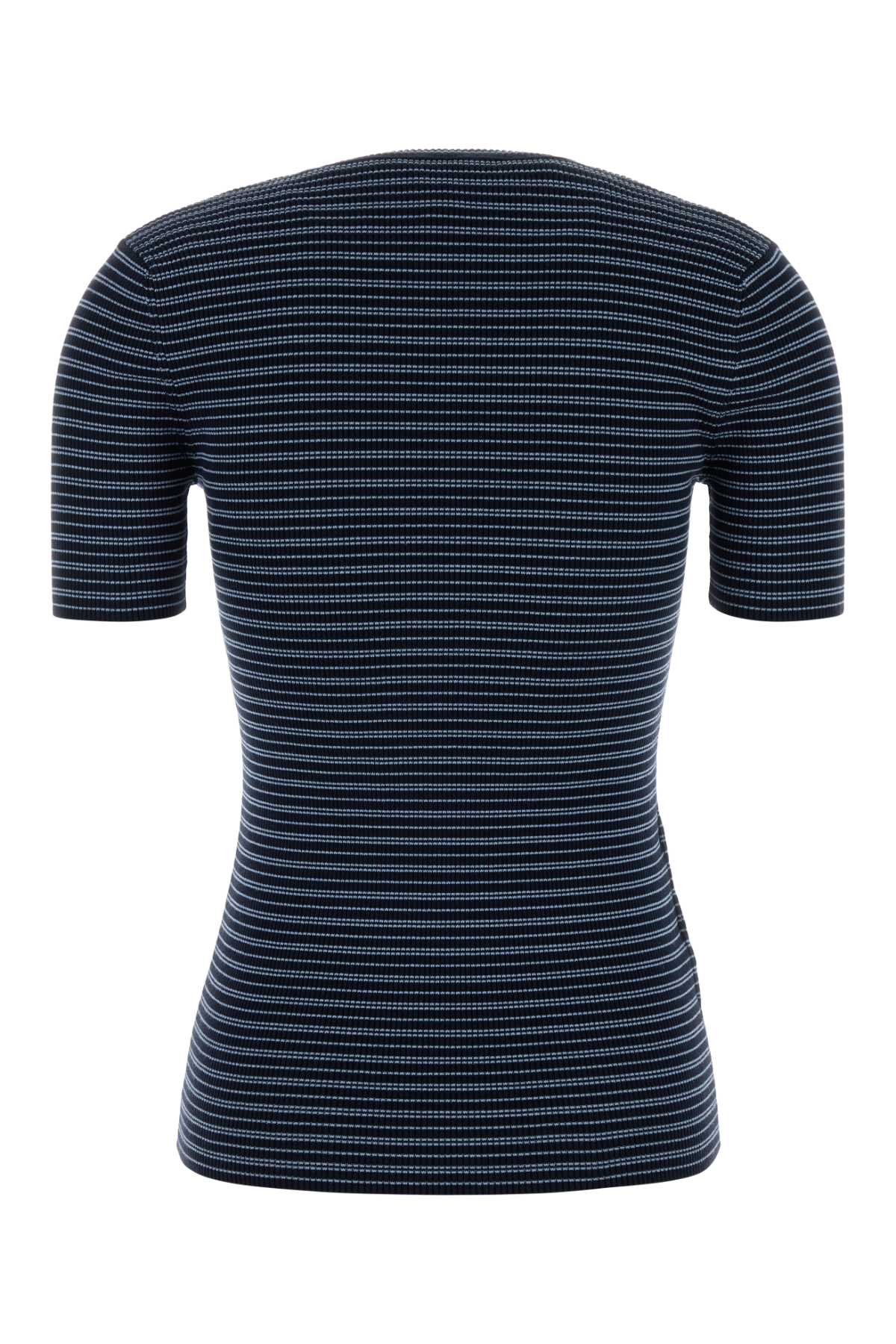 Prada Women Embroidered Stretch Cotton Blend T-Shirt PRADA