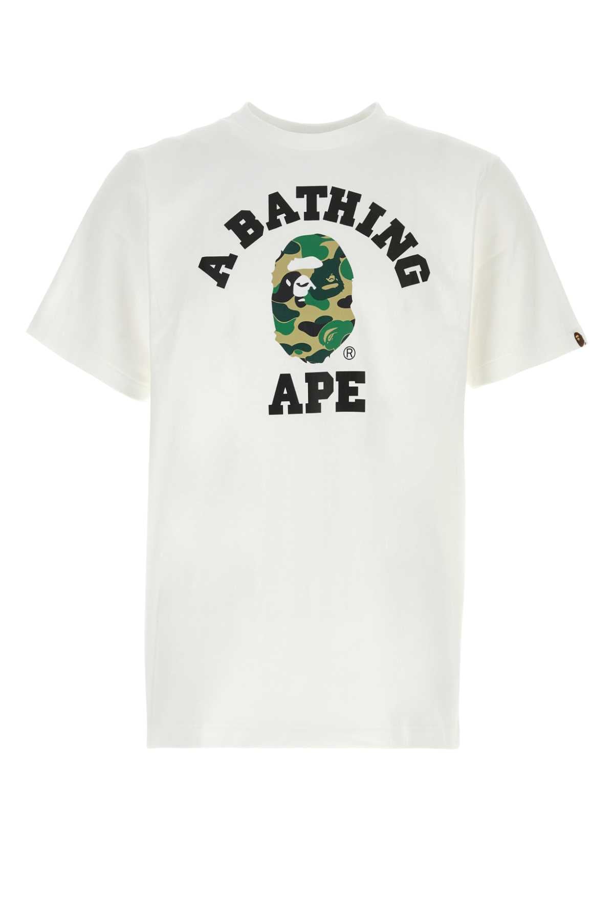 Bape Men White Cotton Abc Camo Collage T-Shirt BAPE