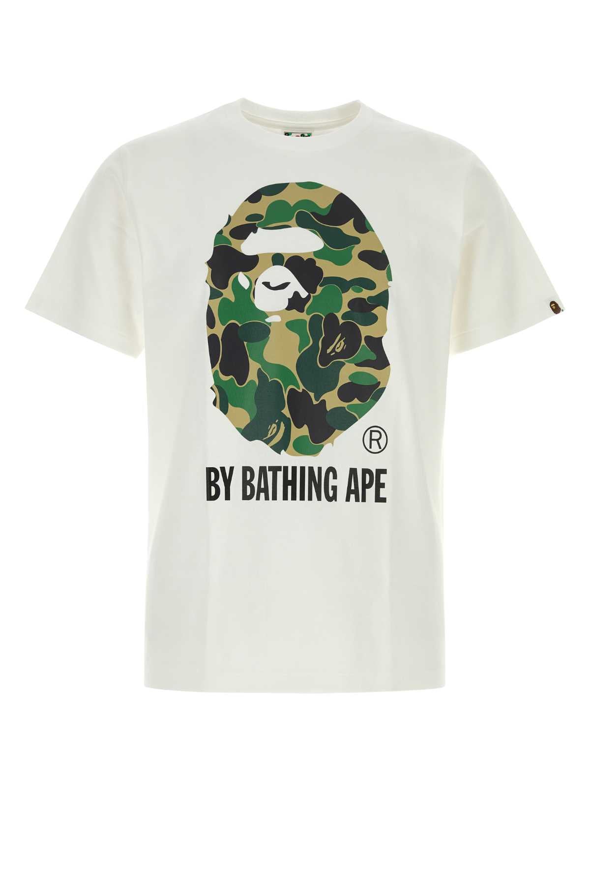 Bape Men White Cotton Abc Camo T-Shirt BAPE