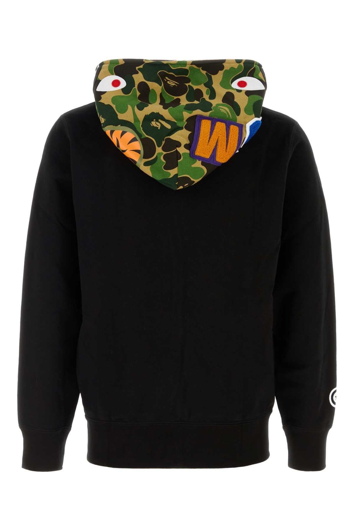 Bape Men Black Cotton Abc Camo Shark Sweatshirt BAPE