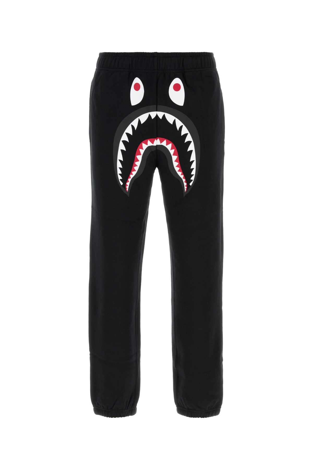 Bape Men Black Cotton Shark Joggers BAPE