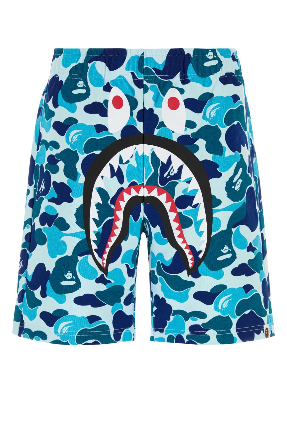 Bape Men Printed Cotton Abc Camo Shark Bermuda Shorts BAPE