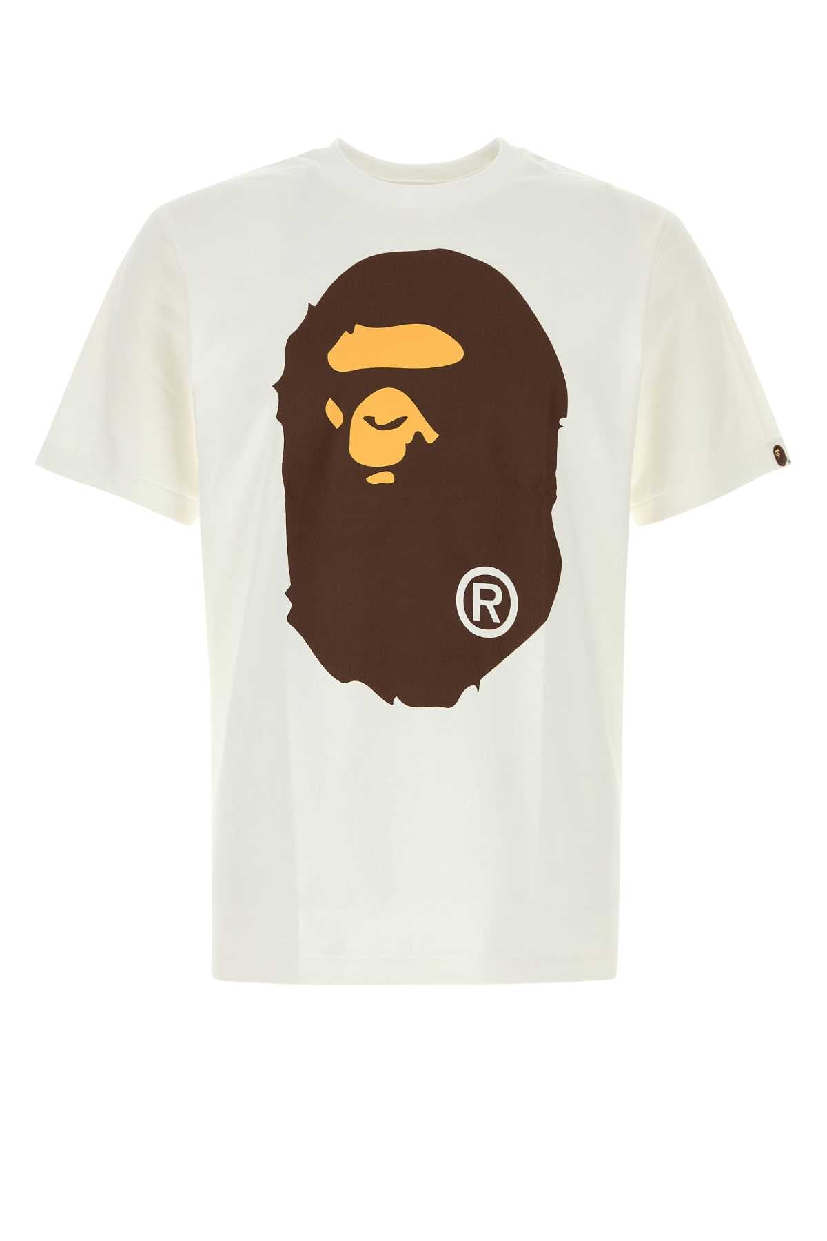 Bape Men White Cotton Big Ape Head T-Shirt BAPE