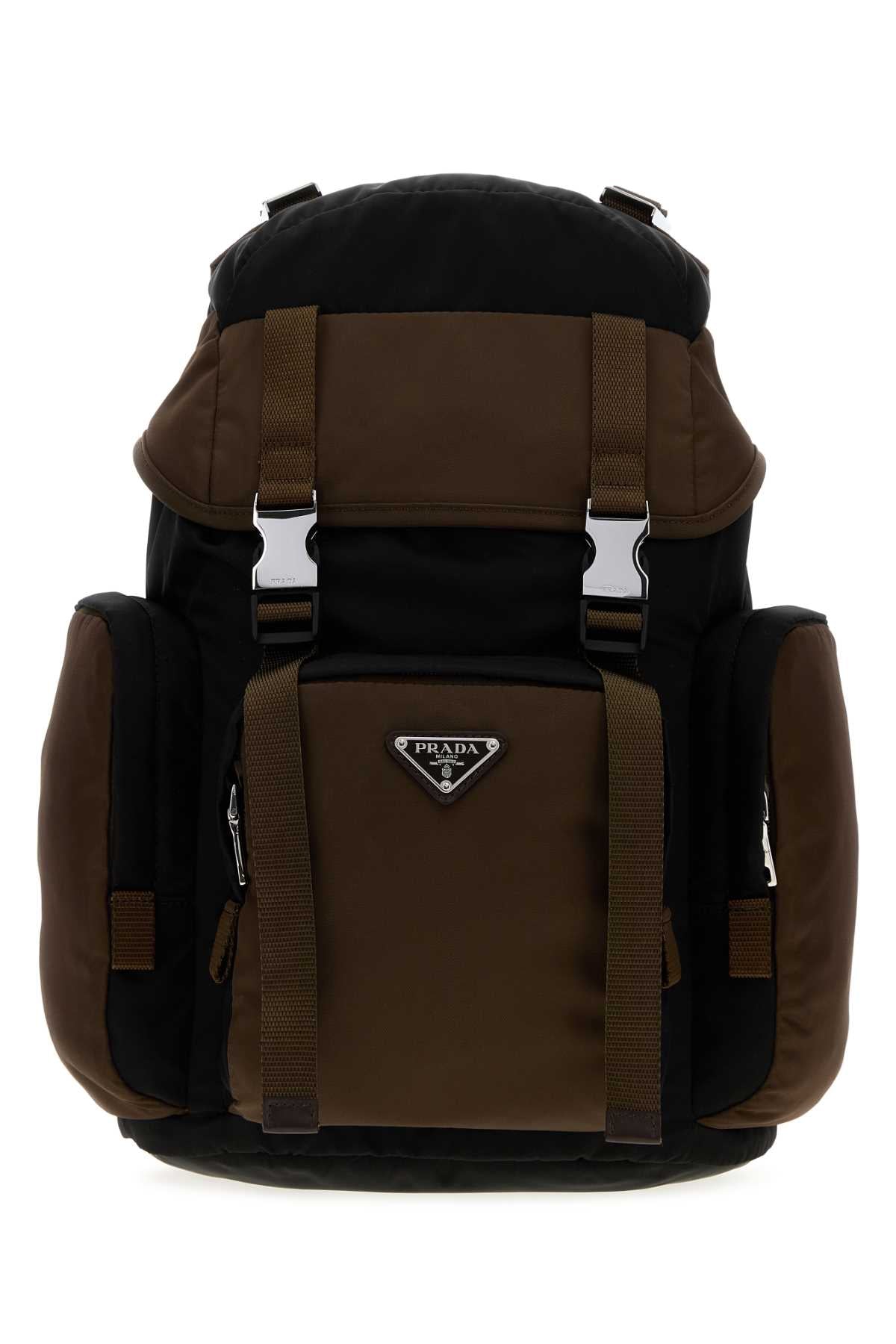 Prada Men Two-Tone Re-Nylon Backpack PRADA