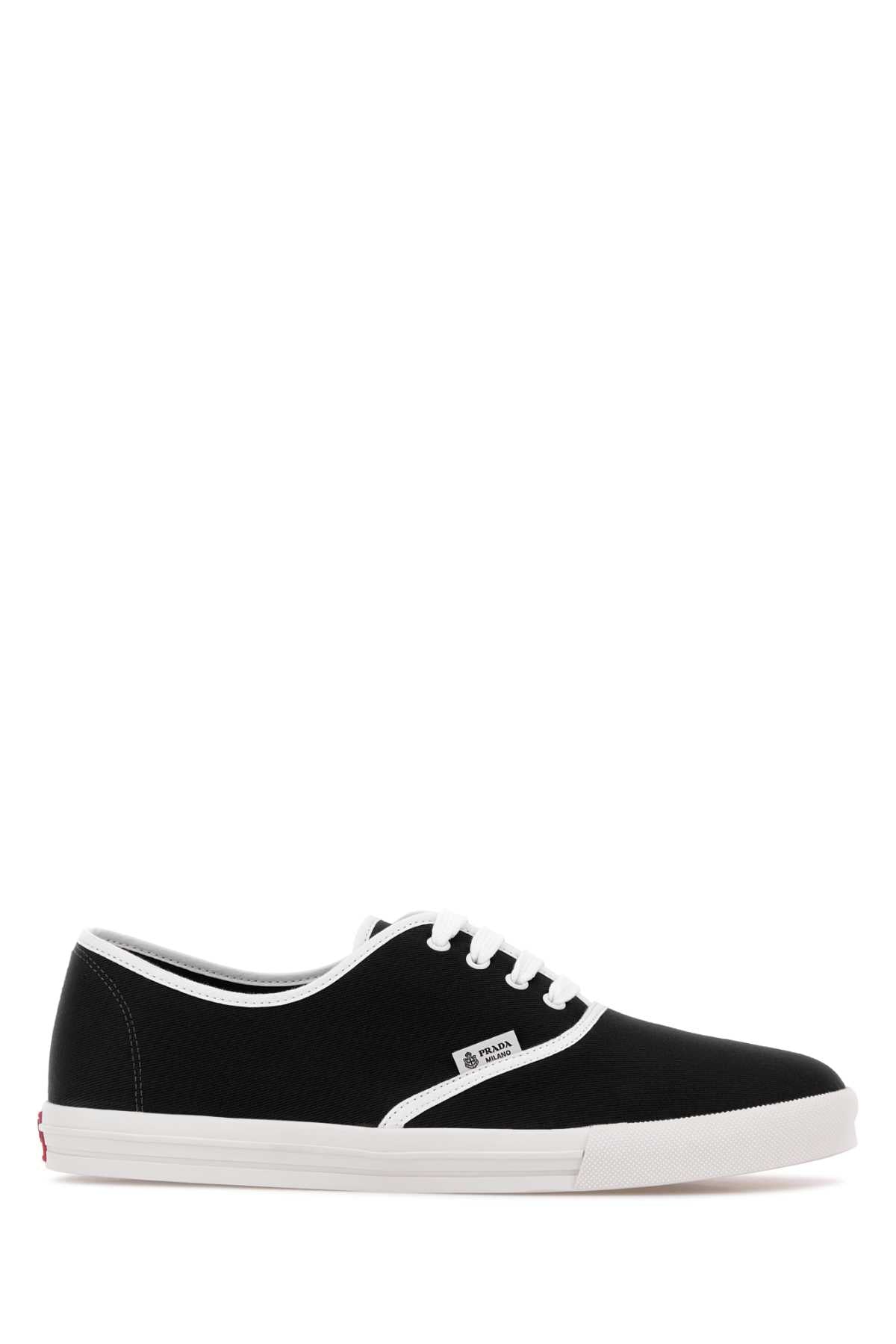 Prada Men Black Canvas Sneakers PRADA