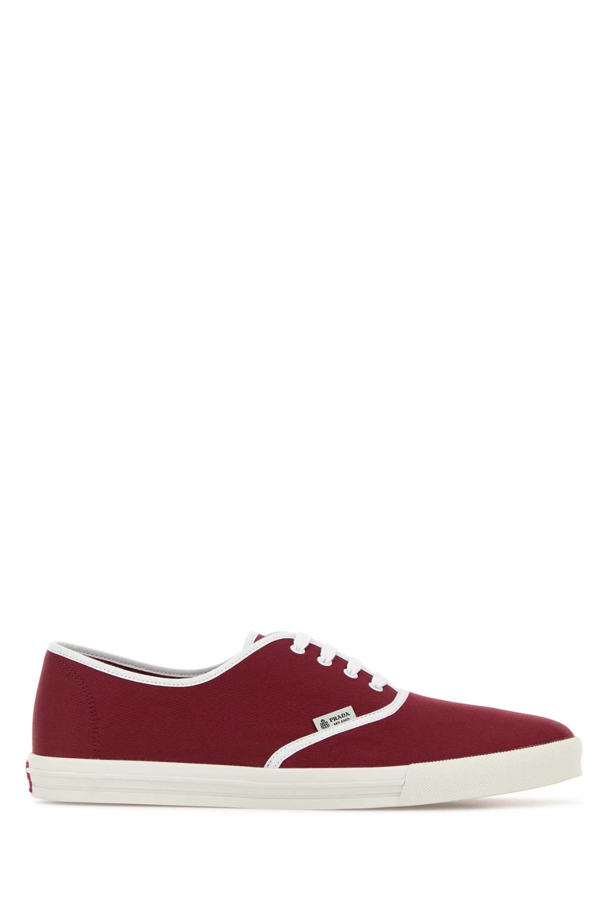 Prada Men Tiziano Red Canvas Sneakers PRADA