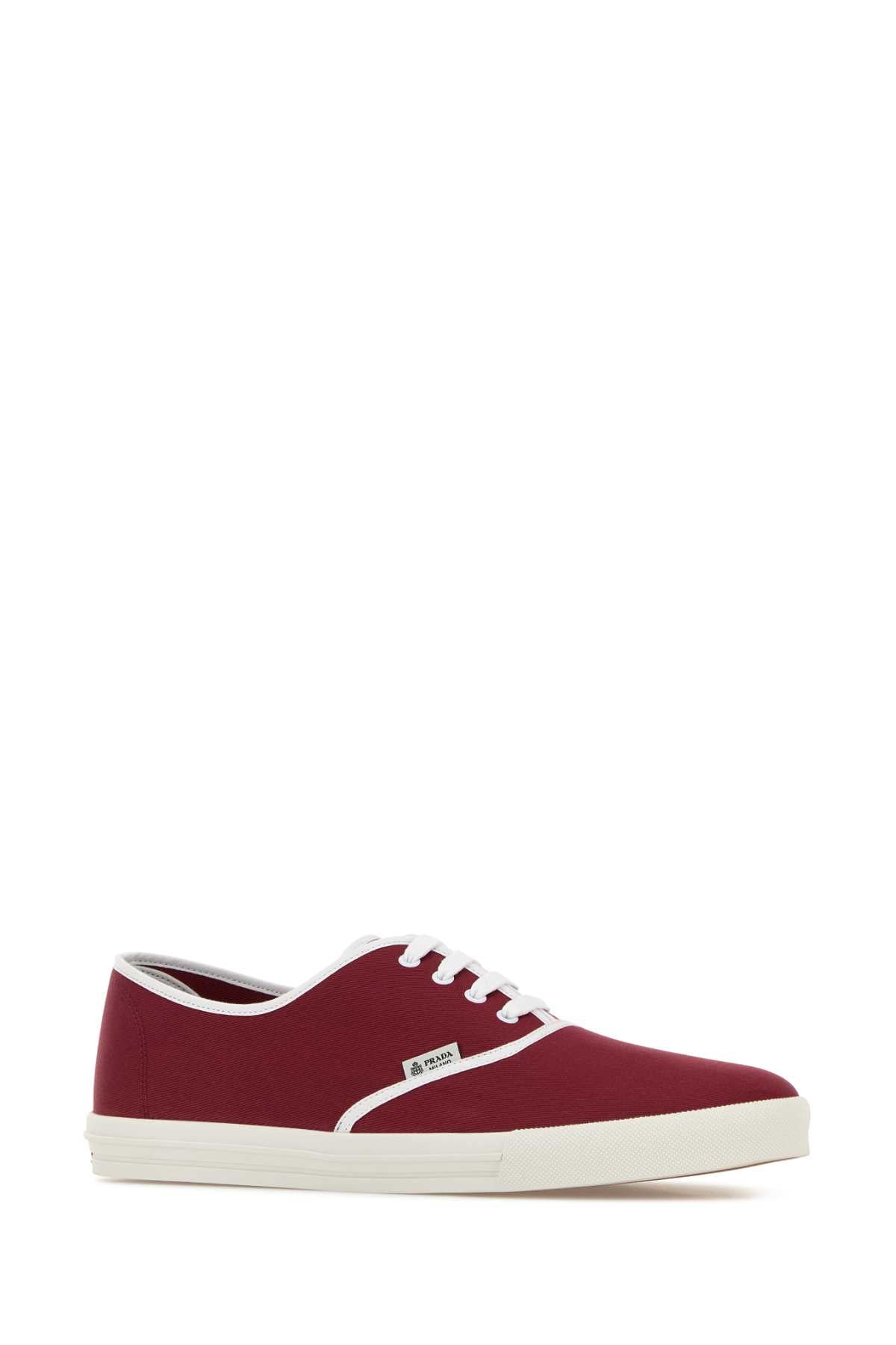 Prada Men Tiziano Red Canvas Sneakers PRADA