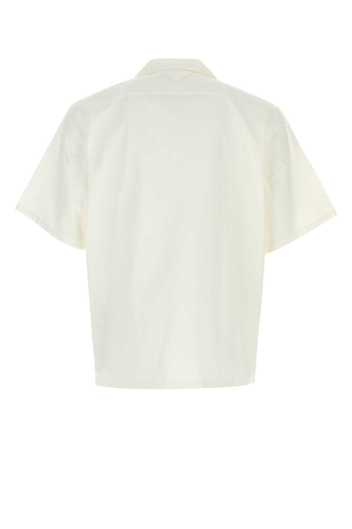 Prada Men White Poplin Shirt PRADA
