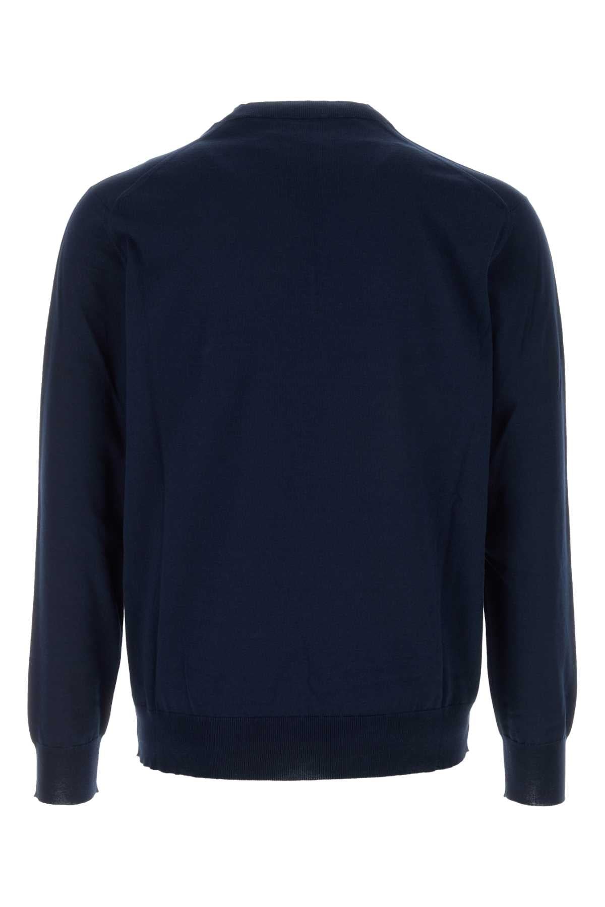 Prada Men Midnight Blue Cotton Sweater PRADA