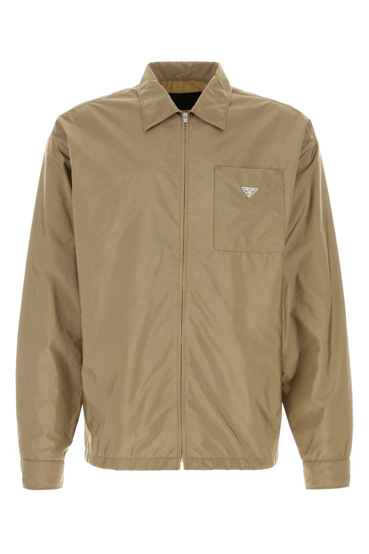 Prada Men Cappuccino Re-Nylon Shirt PRADA