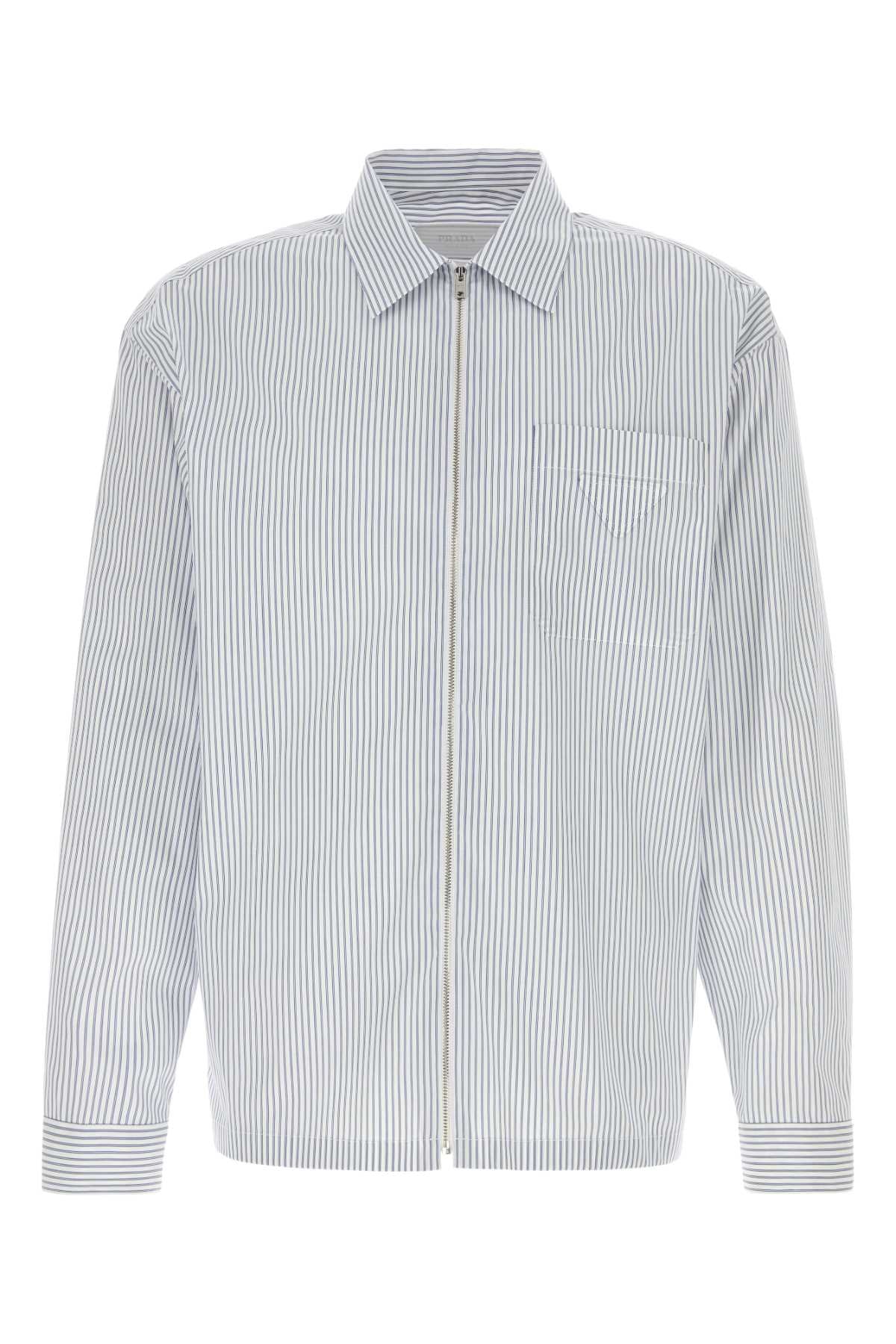 Prada Men Embroidered Poplin Shirt PRADA