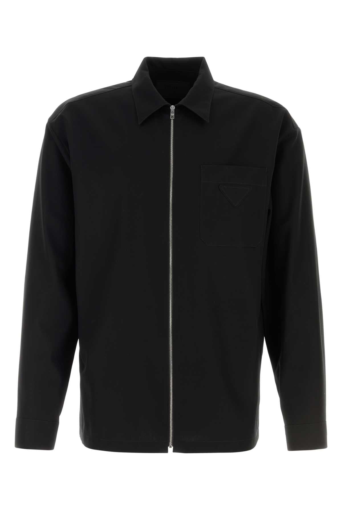 Prada Men Black Cotton Shirt PRADA