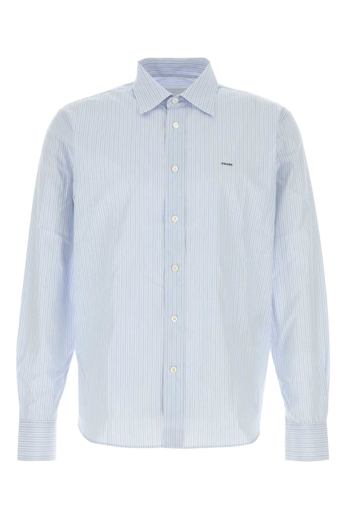 Prada Men Embroidered Poplin Shirt PRADA
