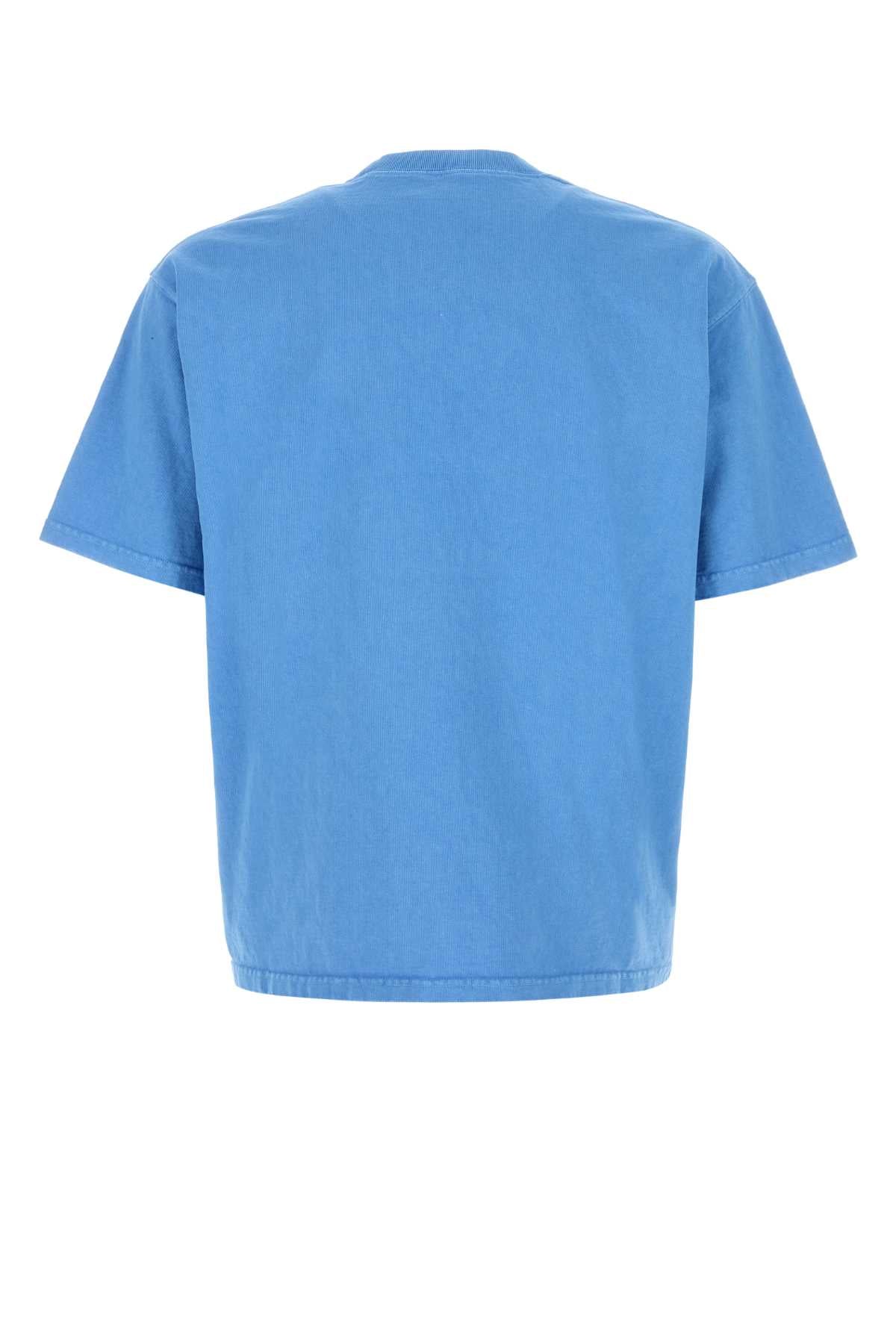 Prada Men Light Blue Cotton T-Shirt PRADA