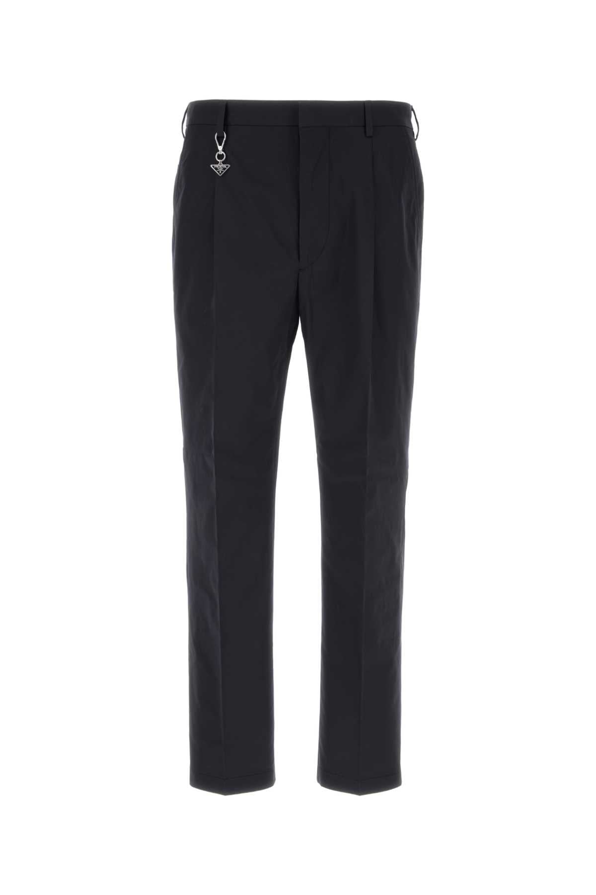 Prada Men Navy Blue Poplin Pant PRADA