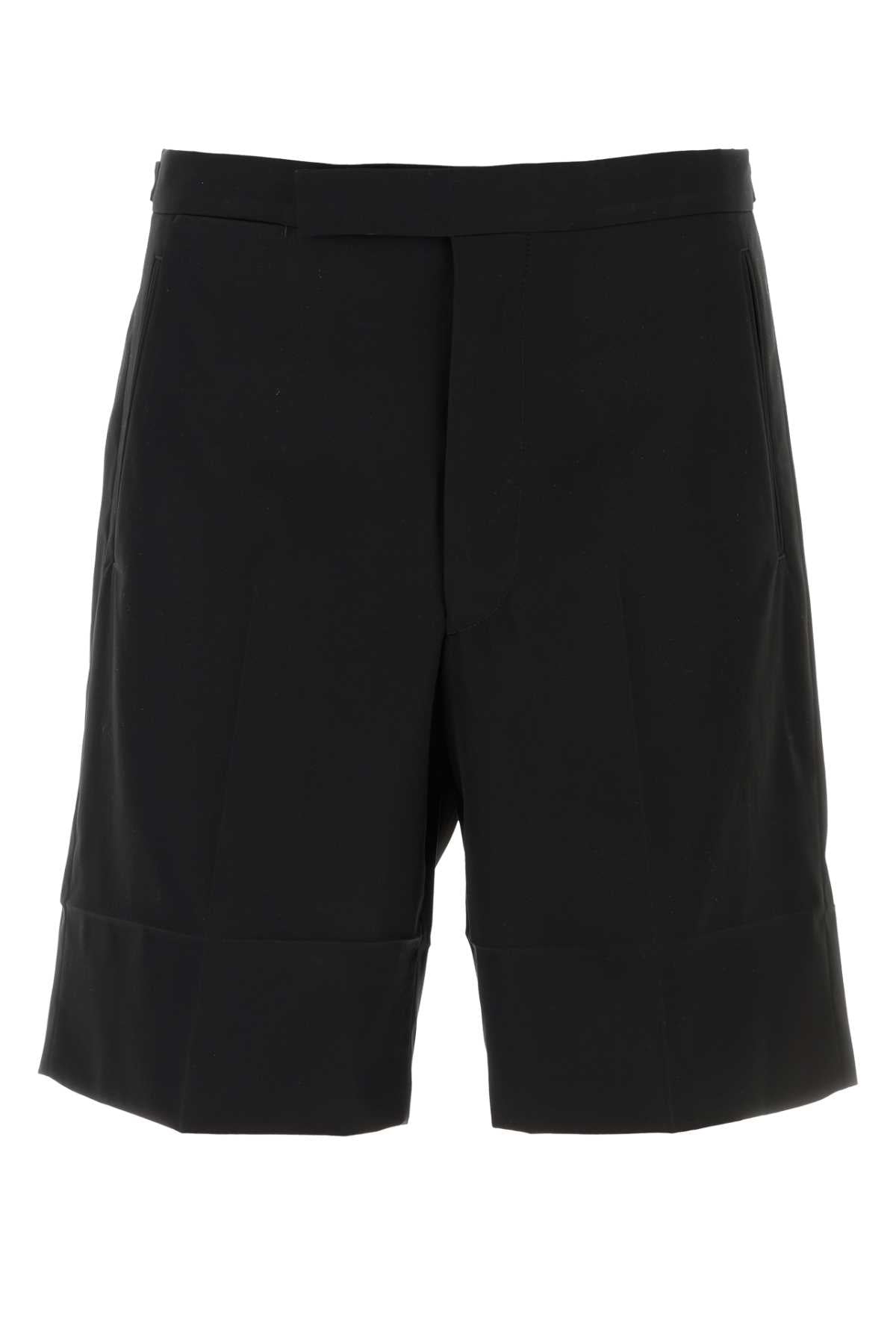 Prada Men Black Cotton Bermuda Shorts PRADA