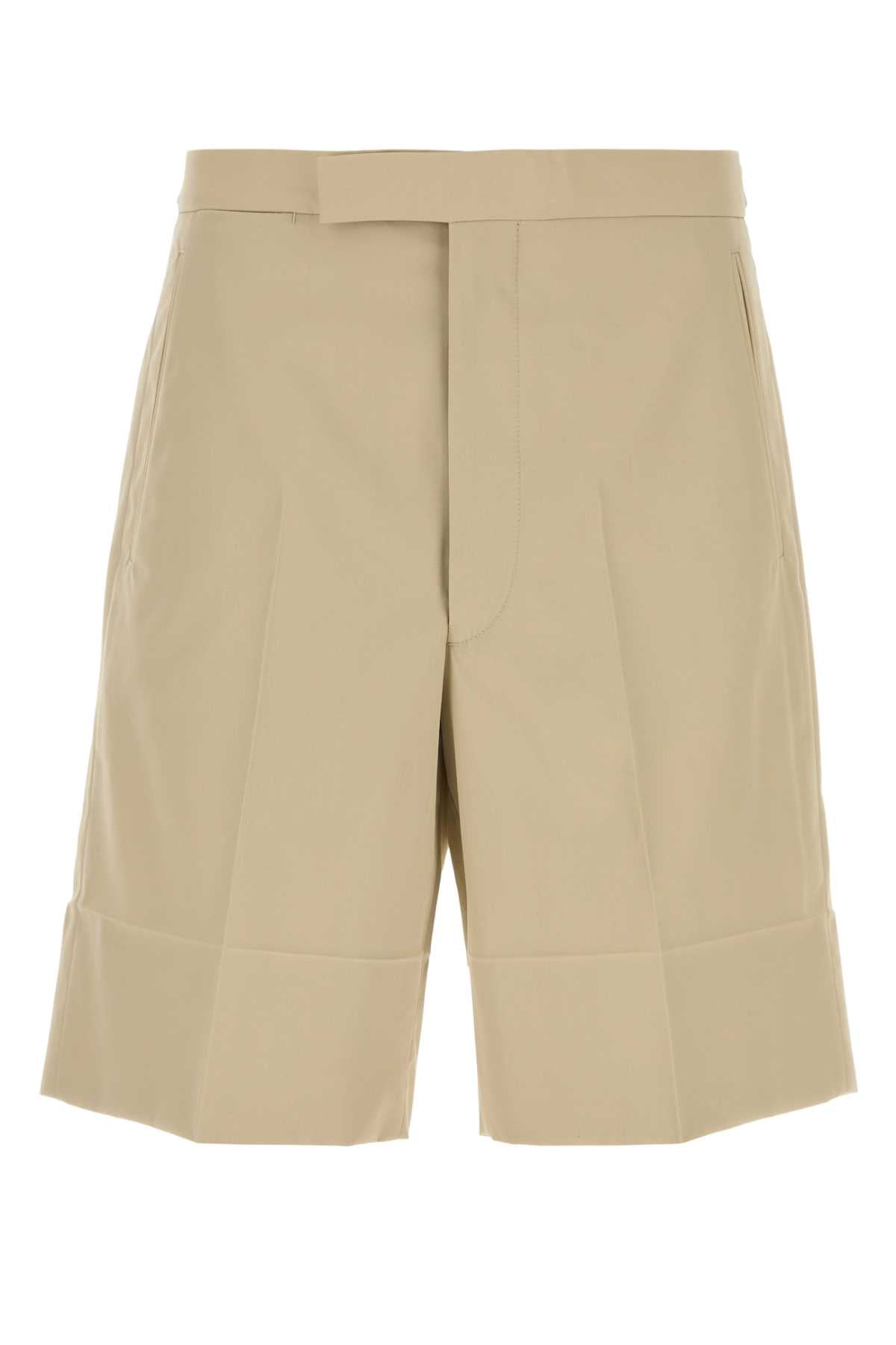 Prada Men Sand Cotton Bermuda Shorts PRADA