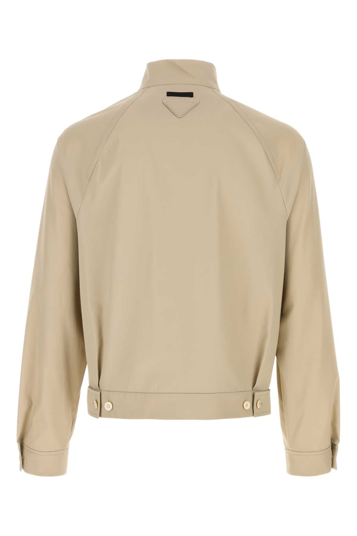 Prada Men Sand Cotton Jacket PRADA