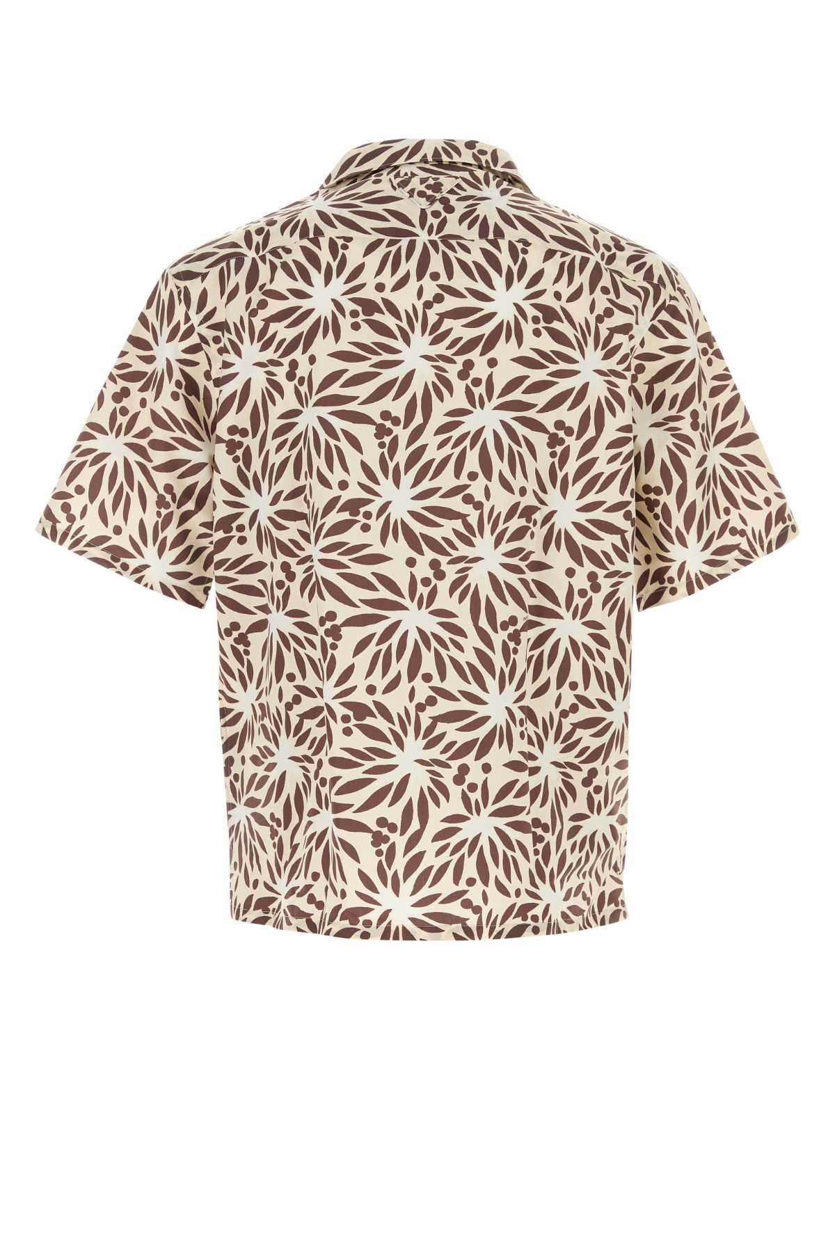 Prada Men Printed Cotton Blend Shirt PRADA