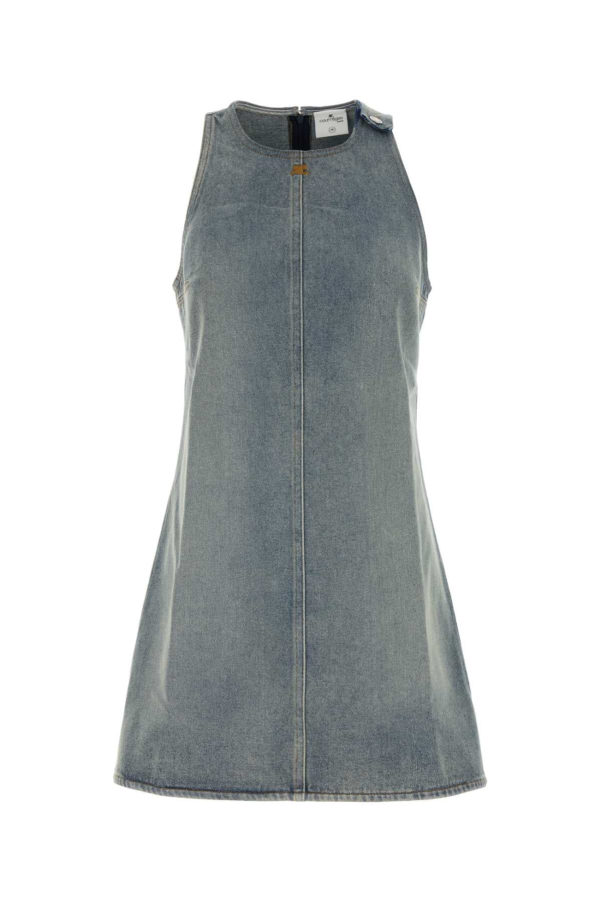 Courreges Women Denim Mini Dress COURREGES