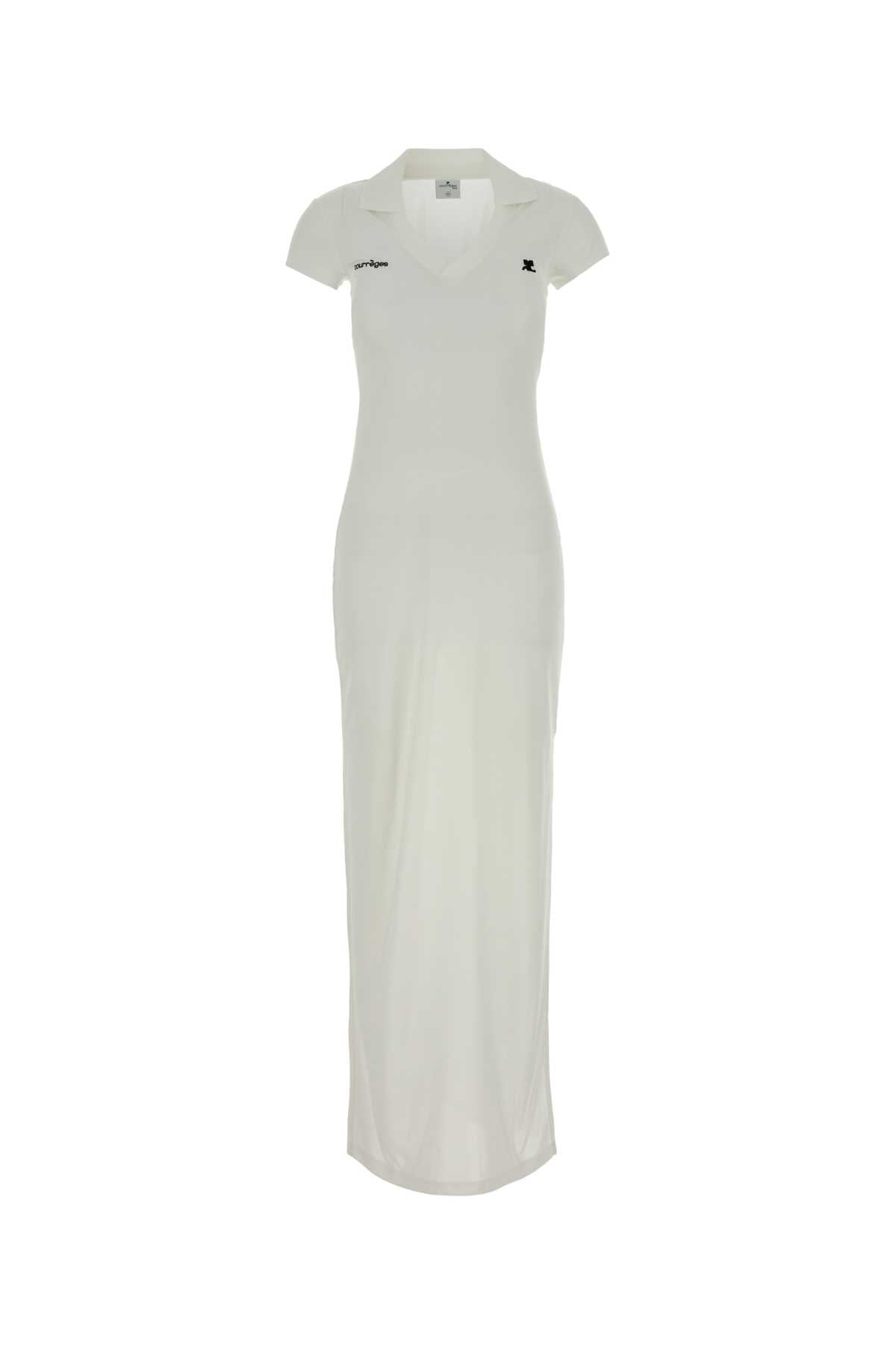 Courreges Women White Polyester Polo Dress COURREGES