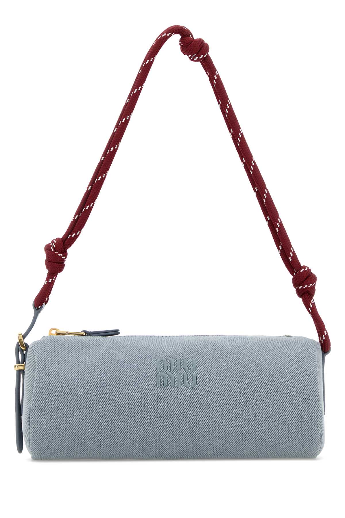 Miu Miu Women Light Blue Gabardine Shoulder Bag MIU MIU