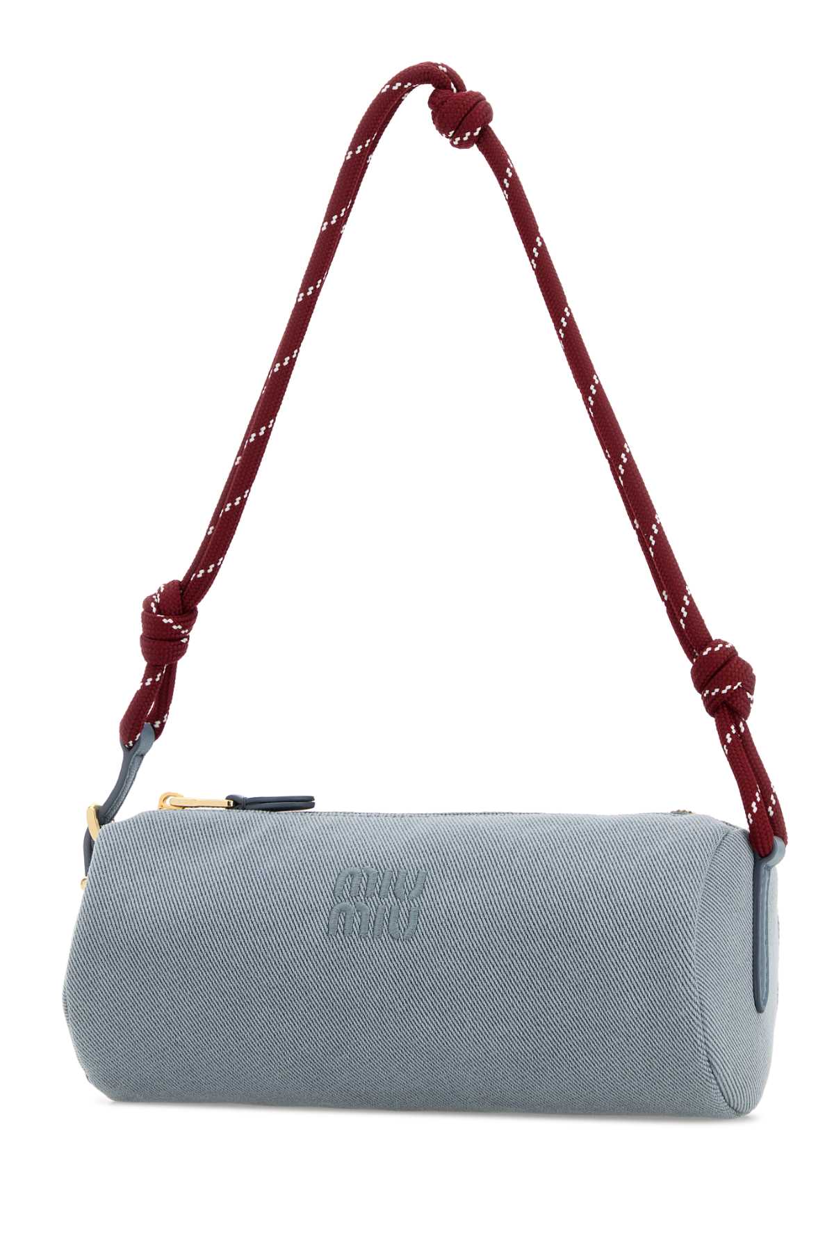 Miu Miu Women Light Blue Gabardine Shoulder Bag MIU MIU
