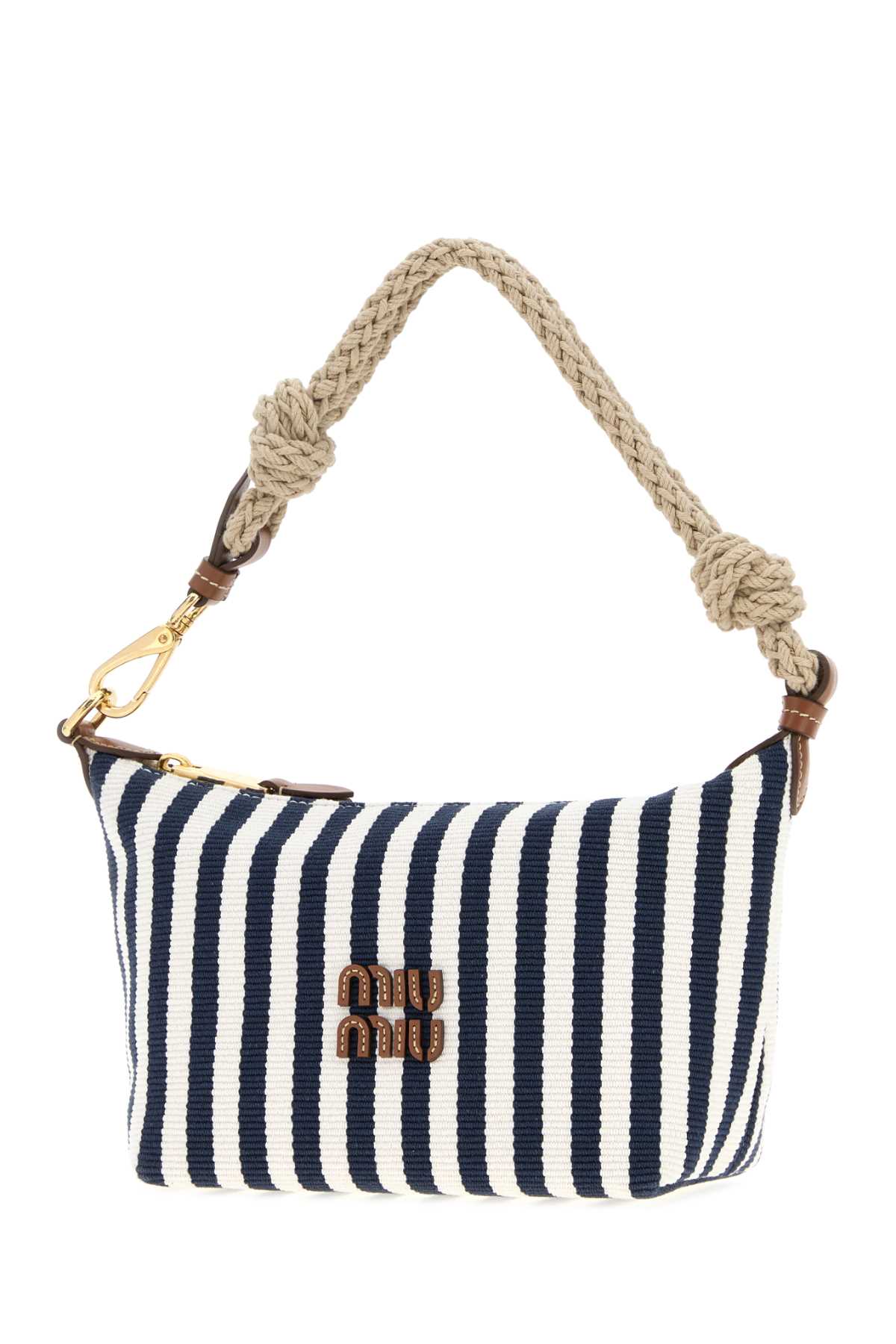 Miu Miu Women Embroidered Canvas Shoulder Bag MIU MIU