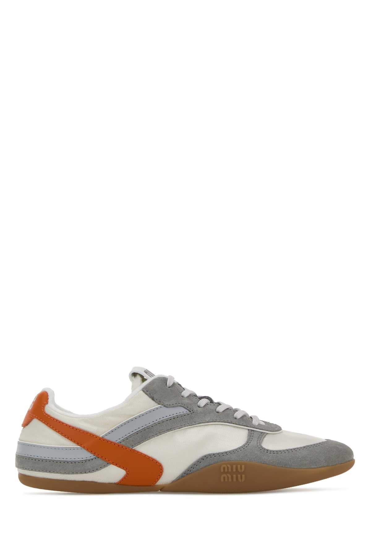 Miu Miu Women Multicolor Tech Fabric And Suede Gymnasium Sneakers MIU MIU