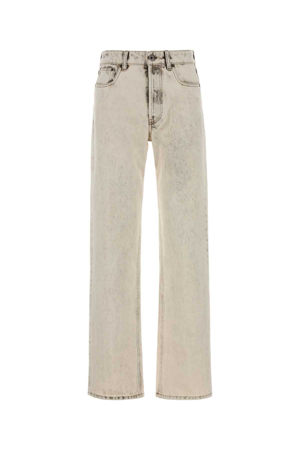 Miu Miu Women Ivory Denim Jeans MIU MIU