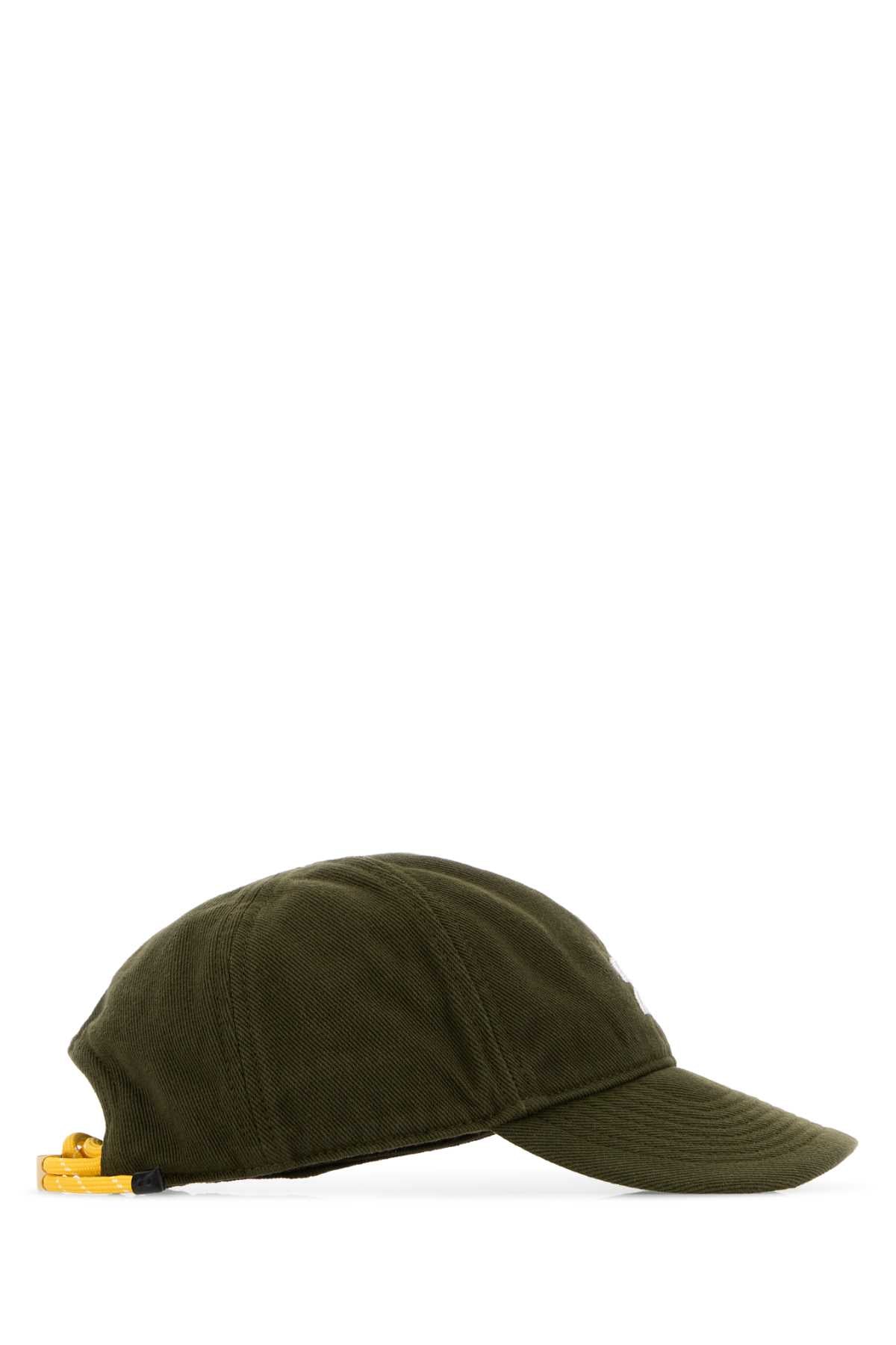 Miu Miu Women Olive Green Cotton Baseball Cap MIU MIU