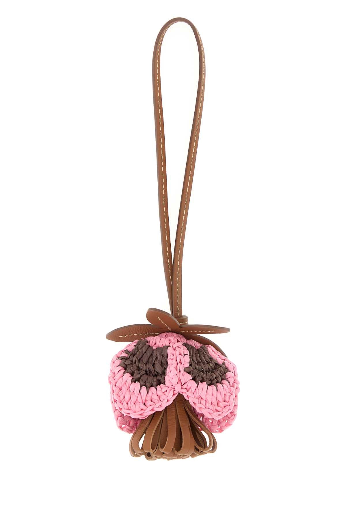 Miu Miu Women Multicolor Leather And Raffia Charm MIU MIU
