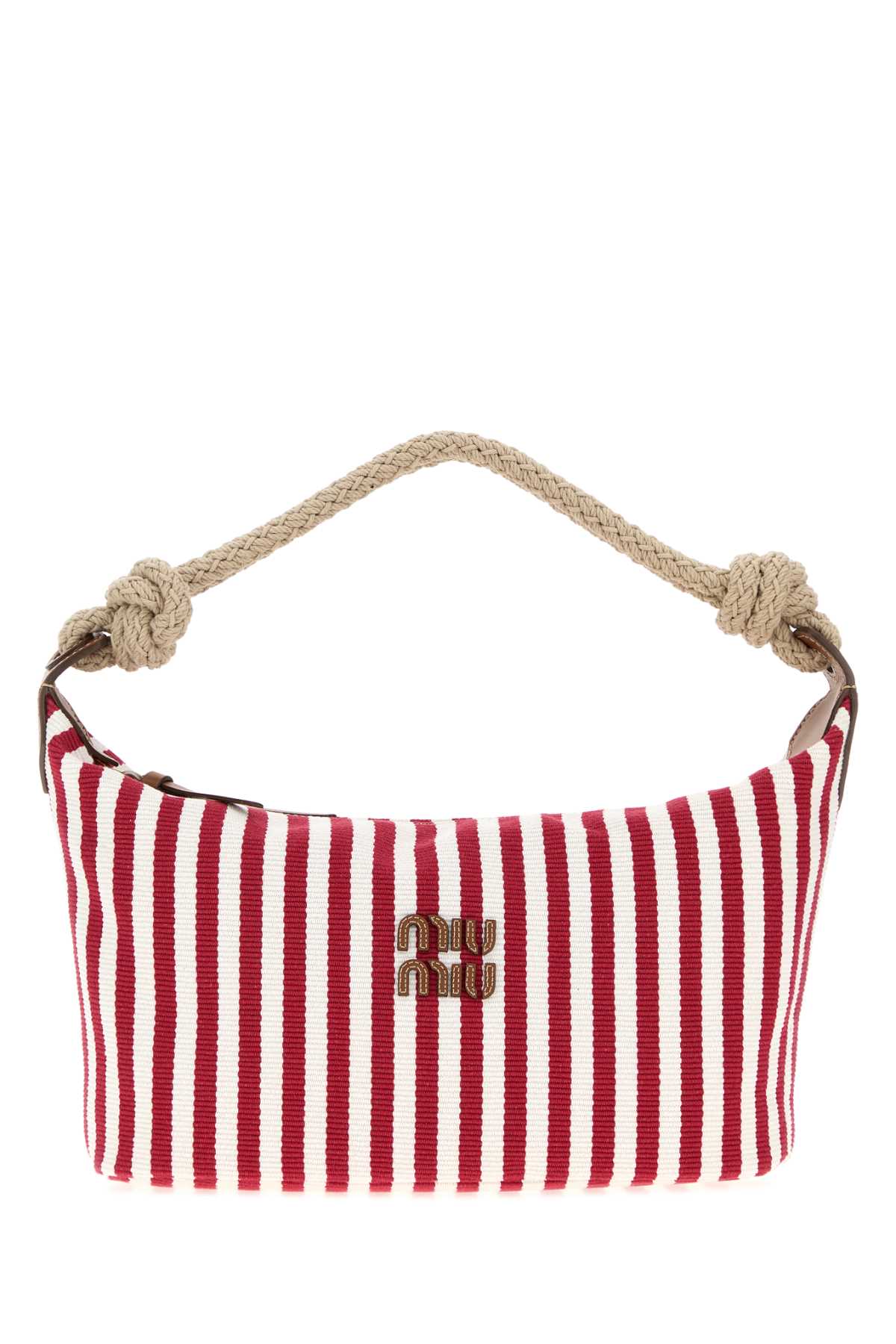 Miu Miu Women Embroidered Canvas Shopping Bag MIU MIU