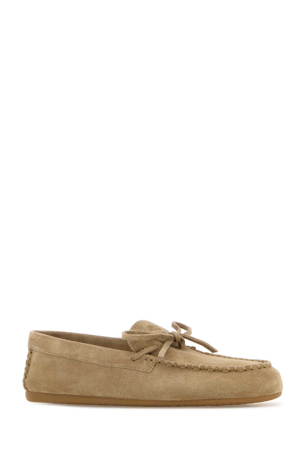 Miu Miu Women Sand Suede Loafers MIU MIU