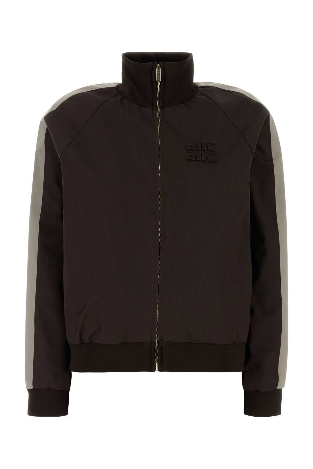 Miu Miu Women Chocolate Cotton Jacket MIU MIU