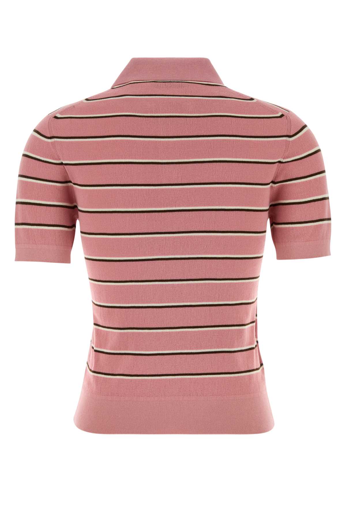 Miu Miu Women Embroidered Stretch Cotton Blend Polo Shirt MIU MIU