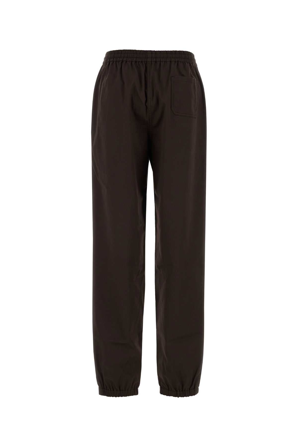 Miu Miu Women Chocolate Twill Joggers MIU MIU