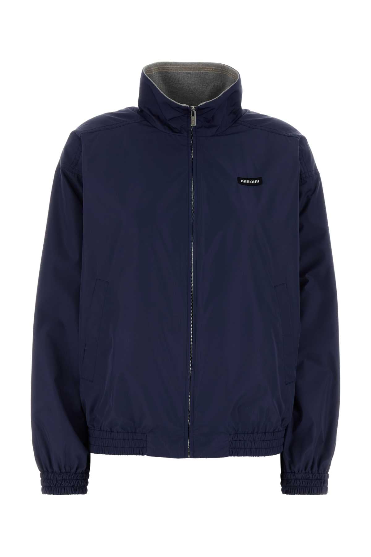 Miu Miu Women Blue Polyester Windbreaker MIU MIU