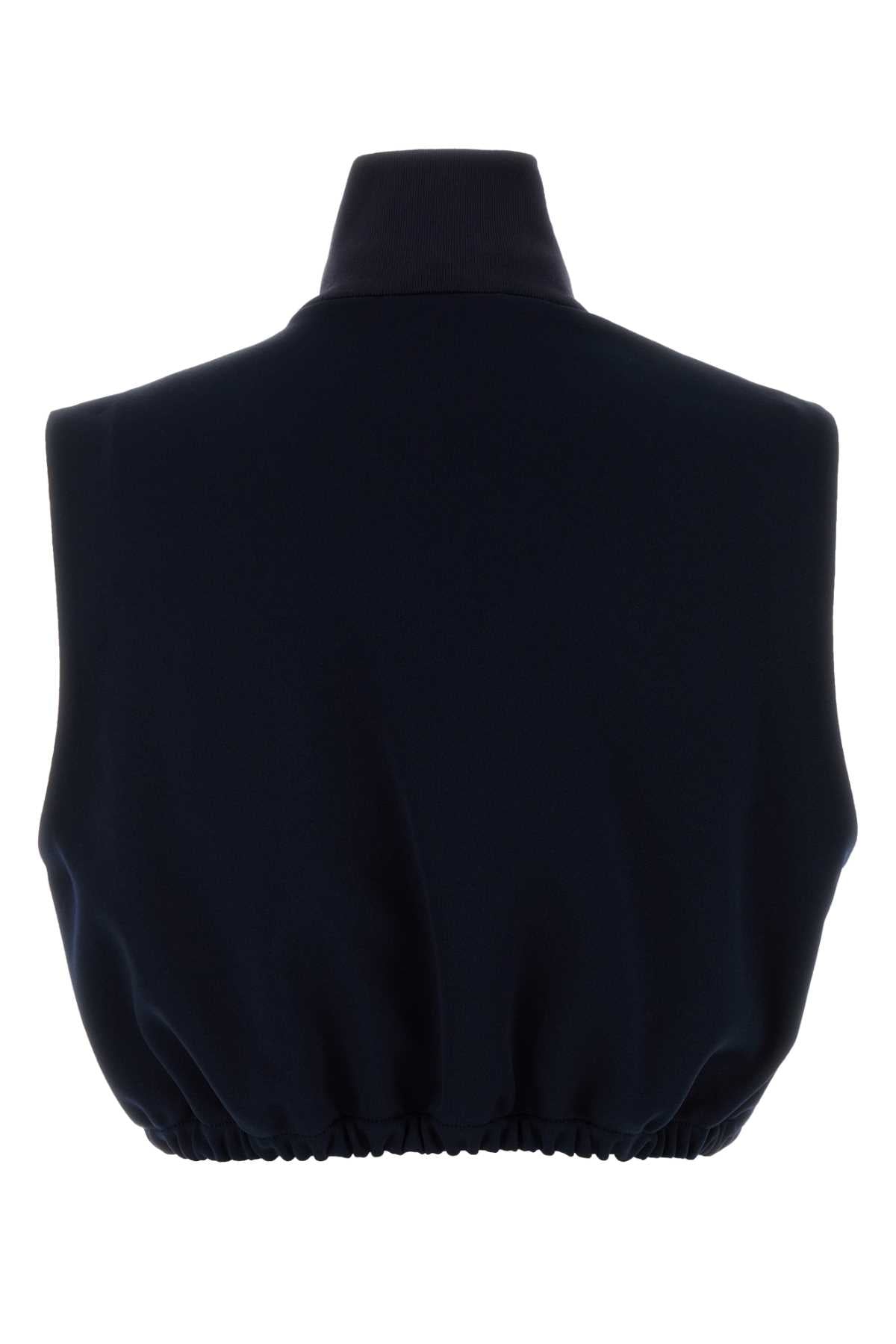 Miu Miu Women Midnight Blue Polyester Blend Top MIU MIU