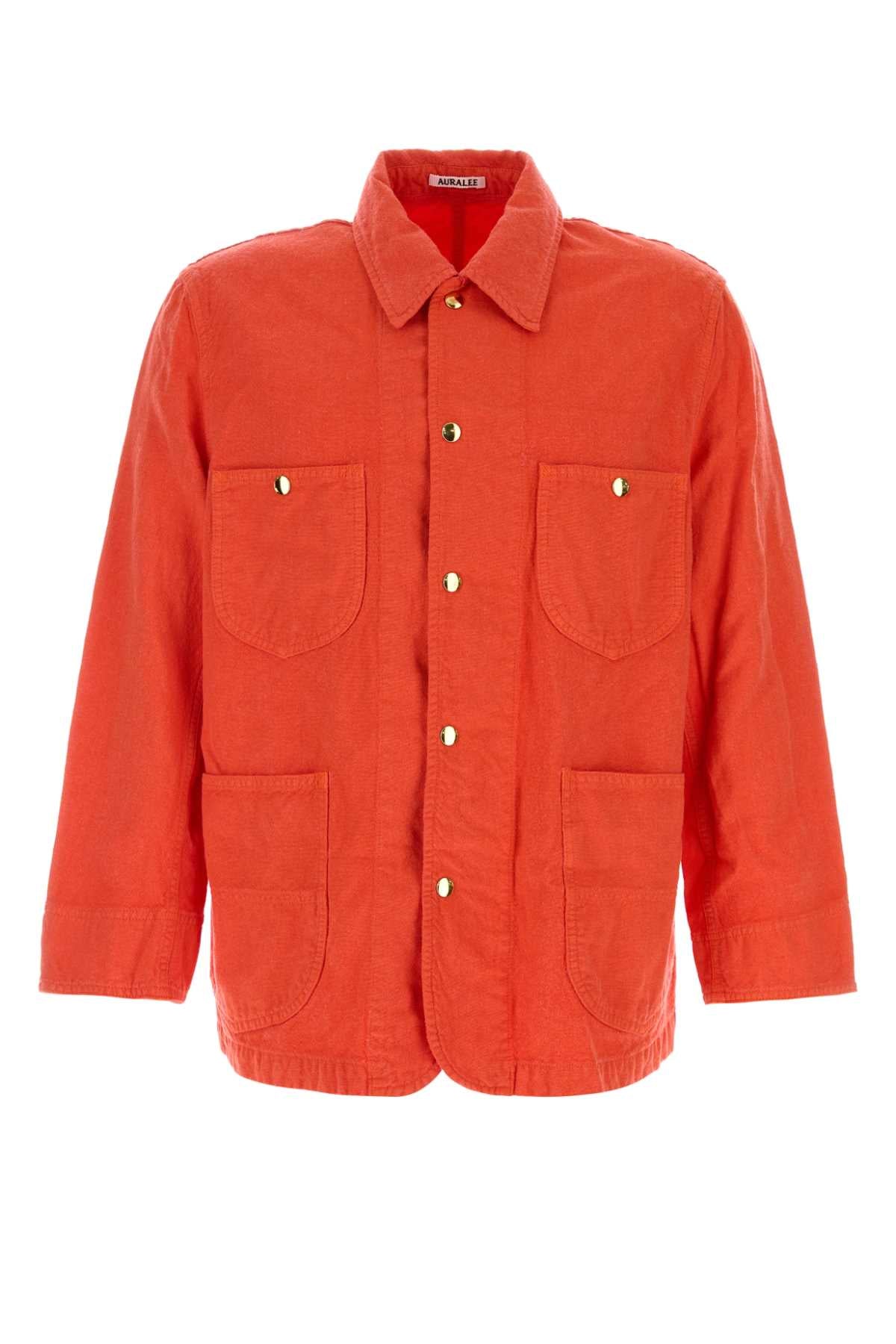 Auralee Men Coral Wool Blend Jacket AURALEE