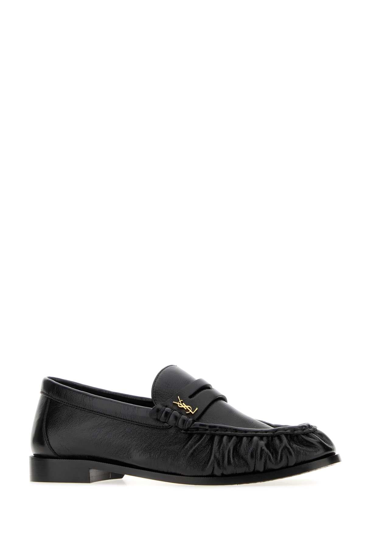 Saint Laurent Women Black Leather Le Loafers Loafers