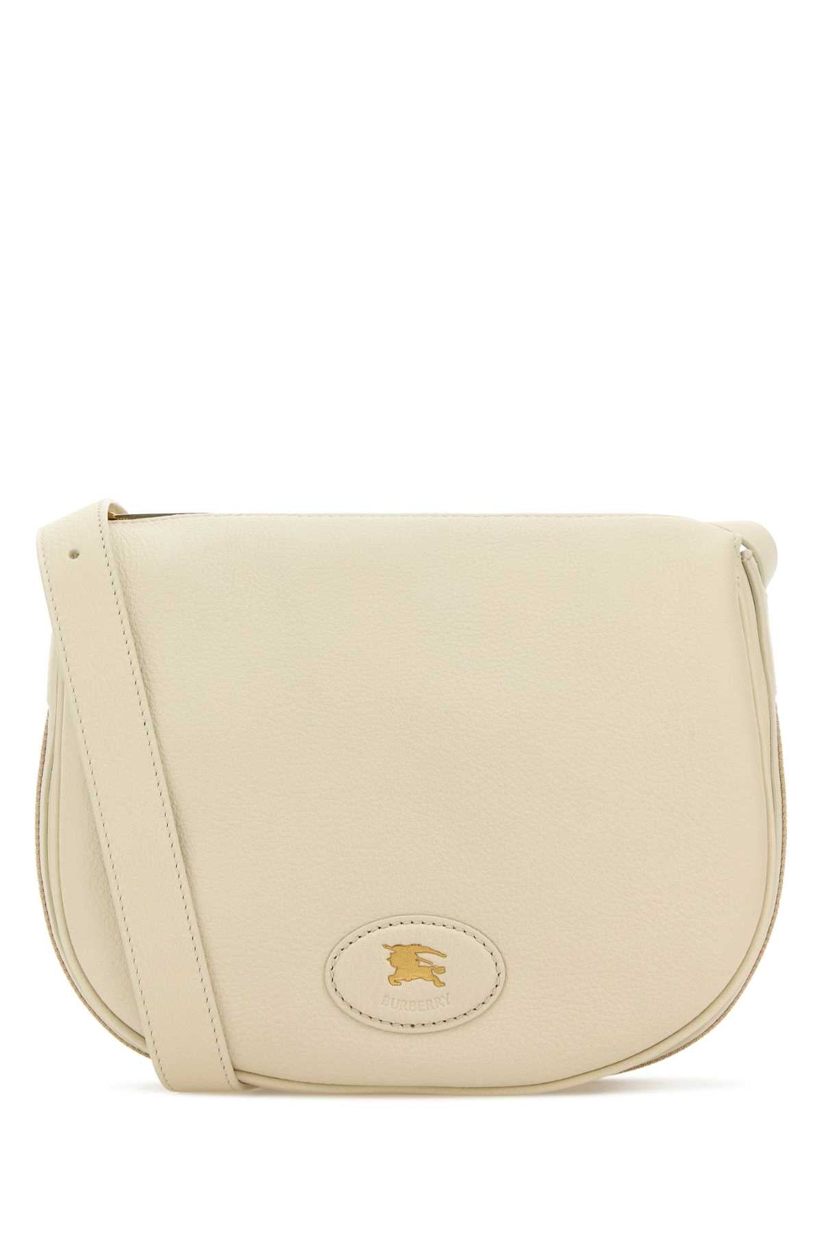 Burberry Women Ivory Leather Tavistock Crossbody Bag BURBERRY