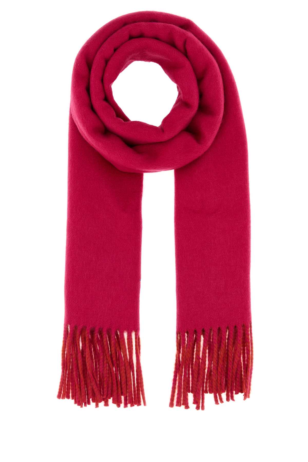 Burberry Unisex Fuchsia Cashmere Reversible Scarf BURBERRY