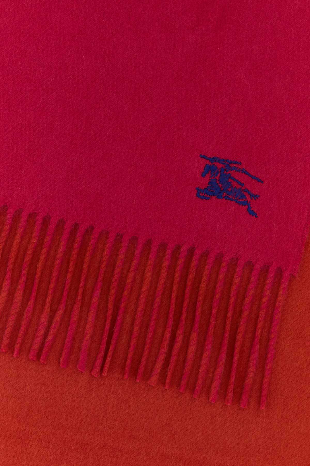 Burberry Unisex Fuchsia Cashmere Reversible Scarf BURBERRY