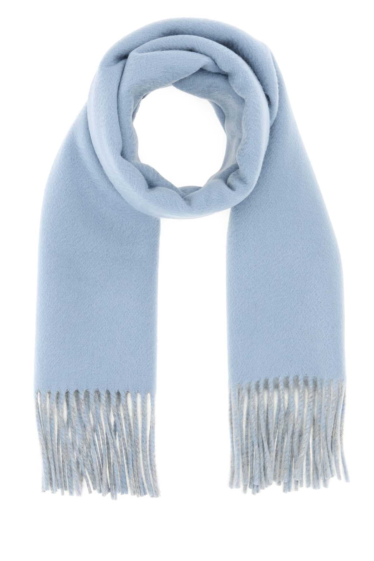 Burberry Unisex Light-Blue Cashmere Reversible Scarf BURBERRY