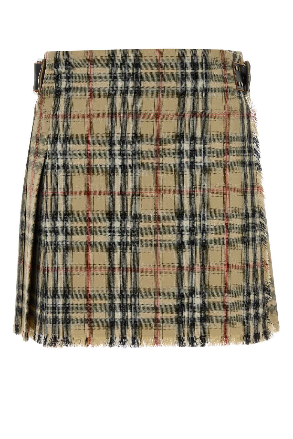 Burberry Women Embroidered Wool Mini Skirt