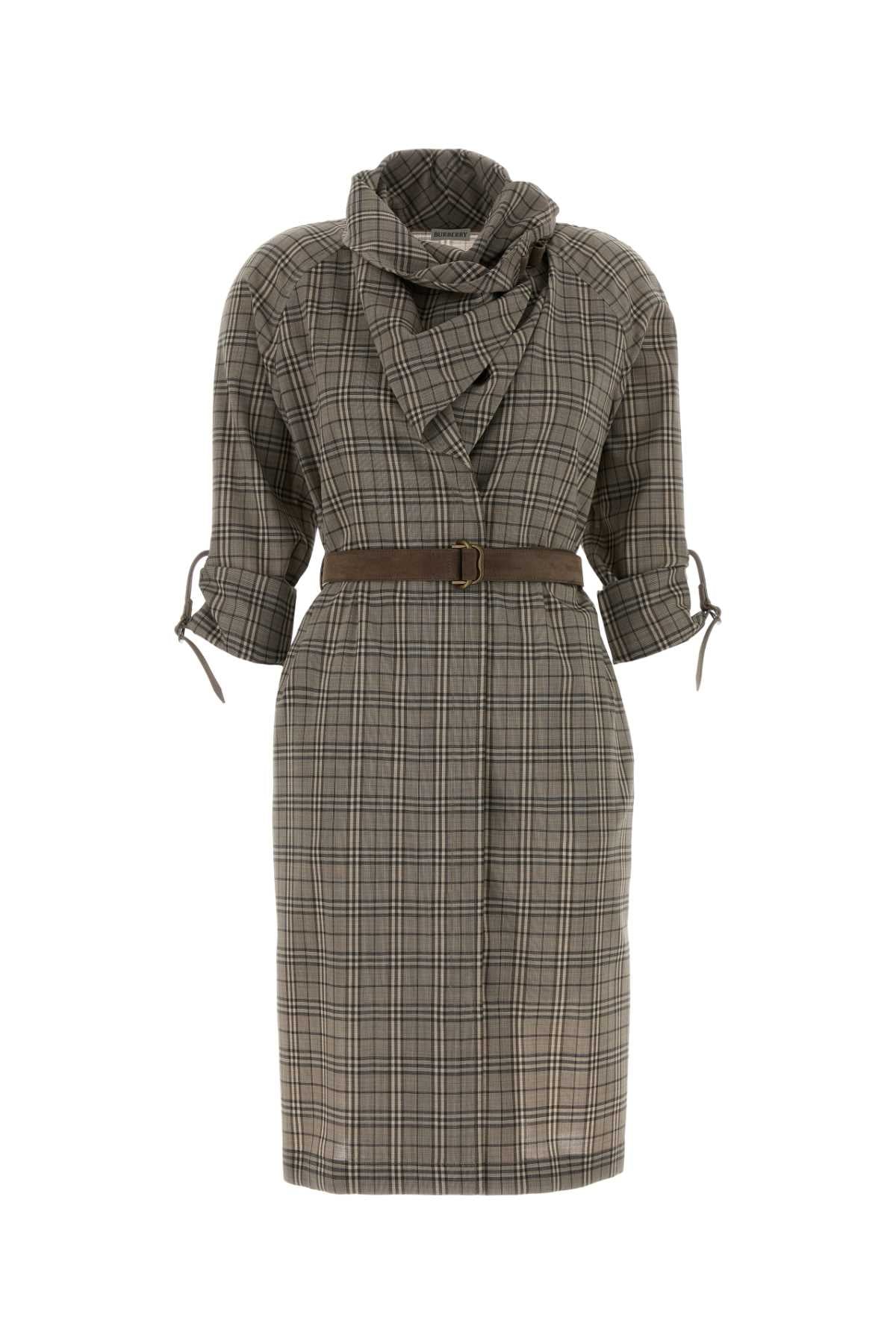 Burberry Women Embroidered Stretch Wool Dress