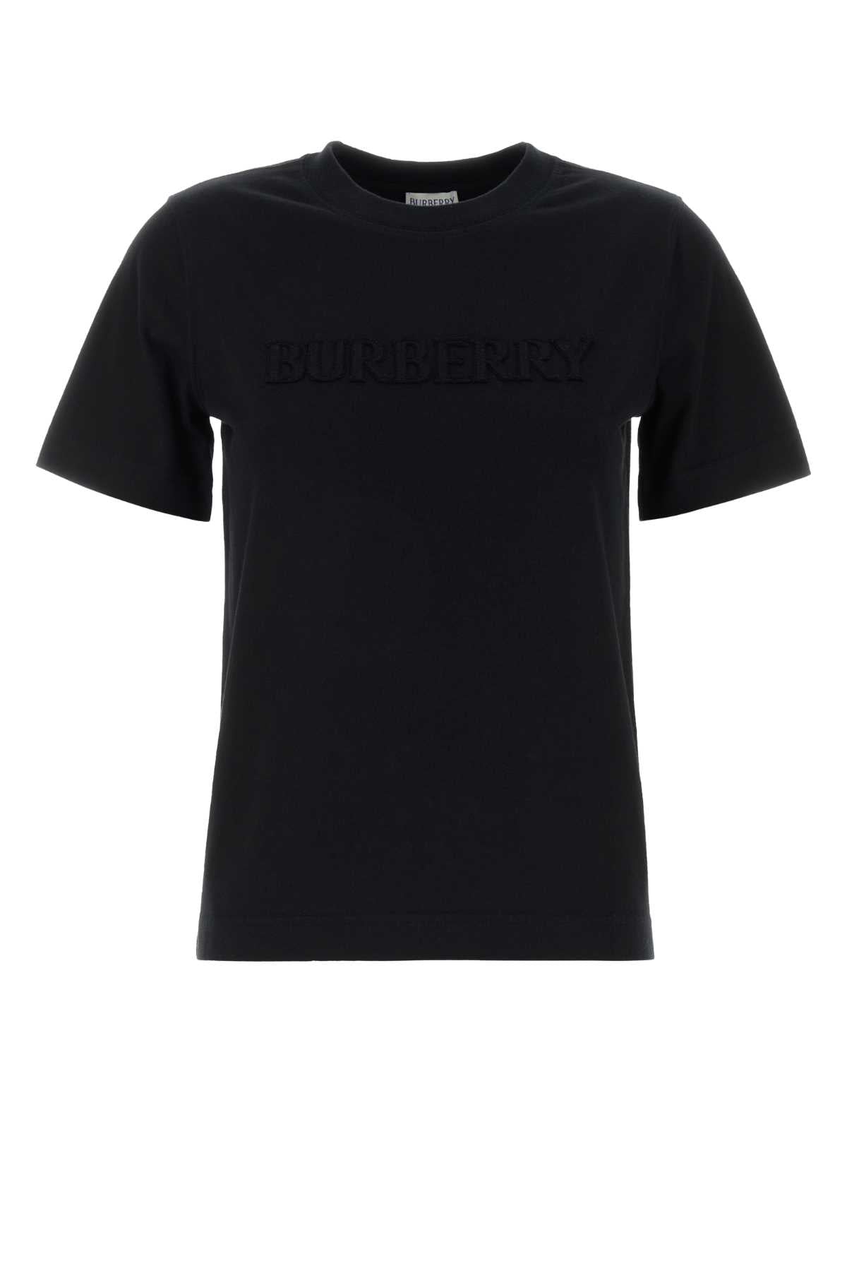 Burberry Women Black Cotton T-Shirt BURBERRY