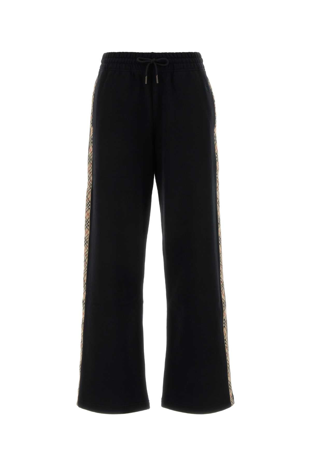 Burberry Women Black Cotton Joggers BURBERRY